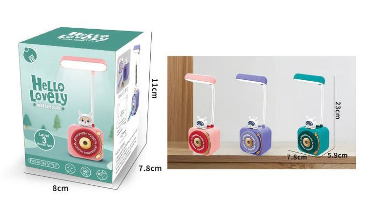 چراغ مطالعه فانتزی کرومی شارژی LED با تراش مداد مخفی