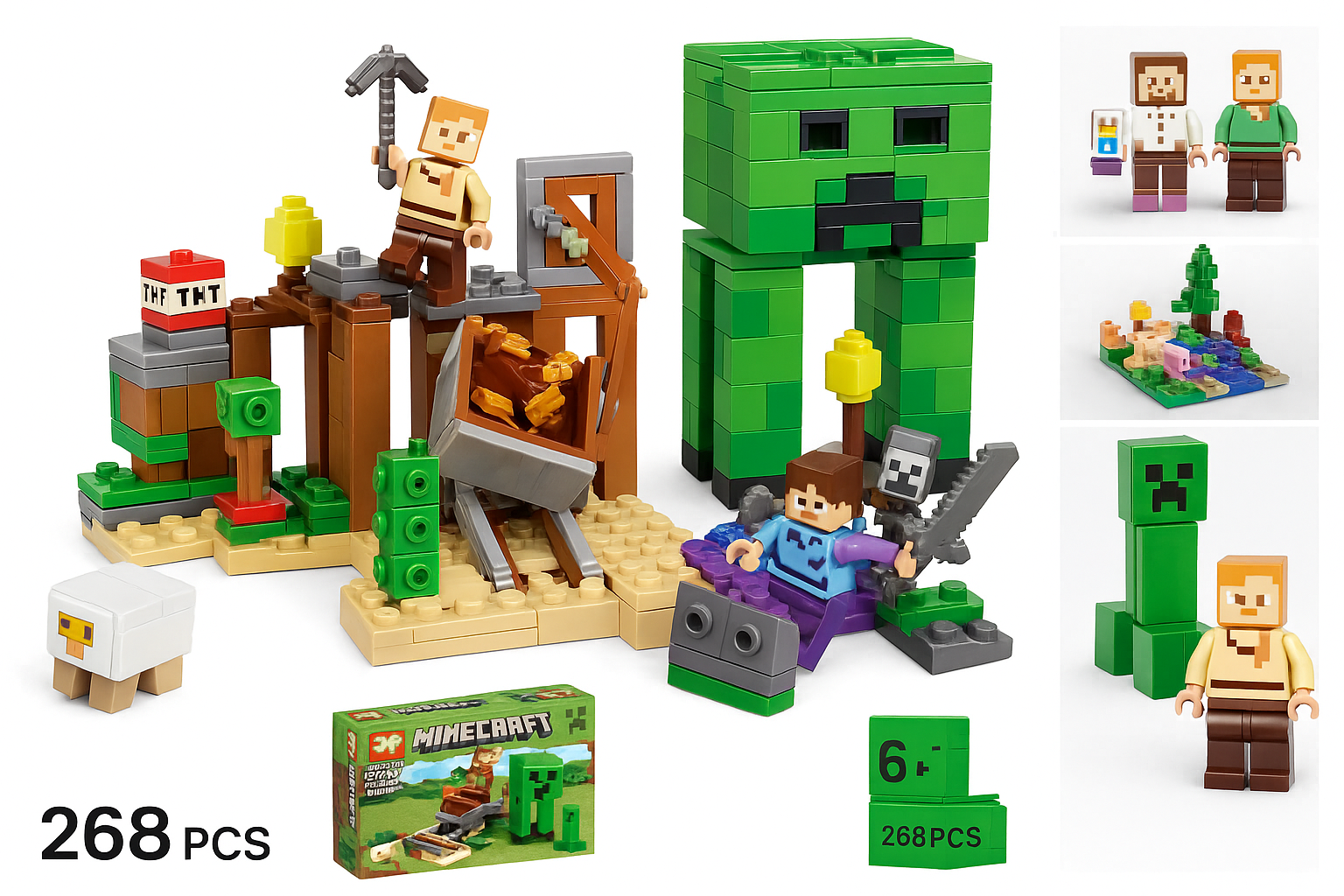 شخصیت استیو و کریپر لگو Minecraft