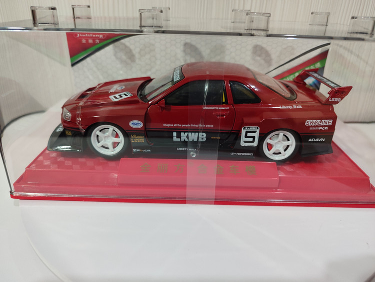 ماکت فلزی نیسان اسکایلاین GTR R34 مدل Liberty Walk | مقیاس 1:24 با صدا و چراغ