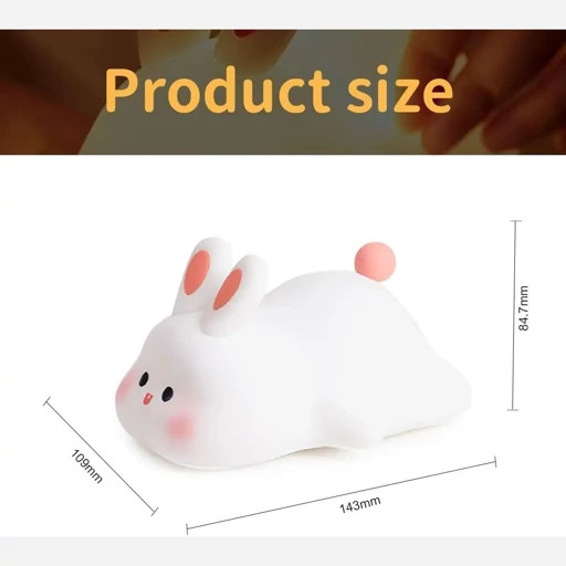 چراغ خواب سیلیکونی خرگوش مدل Big Face Rabbit