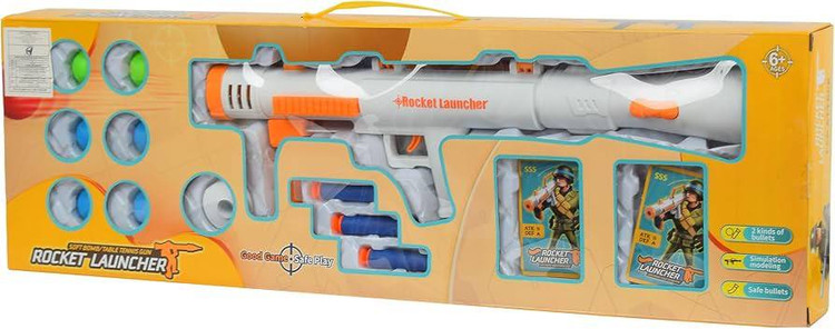 تفنگ اسباب بازی راکت لانچر مدل Rocket Launcher با توپ و تیر فومی