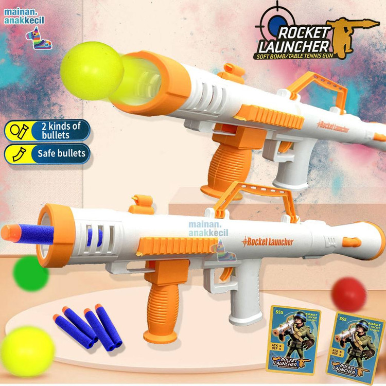 تفنگ اسباب بازی راکت لانچر مدل Rocket Launcher با توپ و تیر فومی