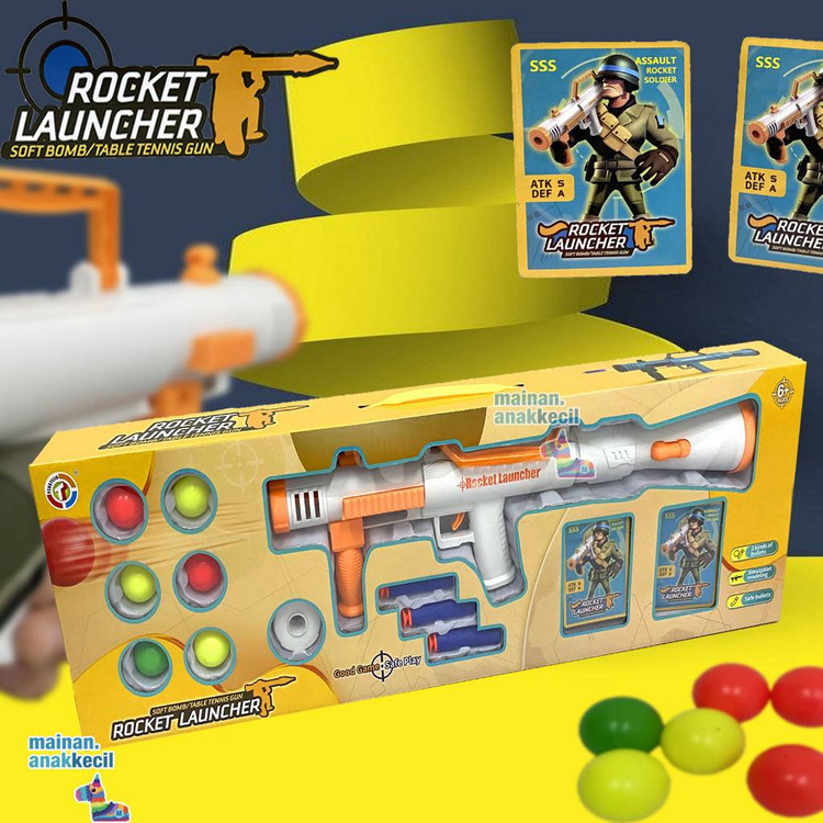 تفنگ اسباب بازی راکت لانچر مدل Rocket Launcher با توپ و تیر فومی