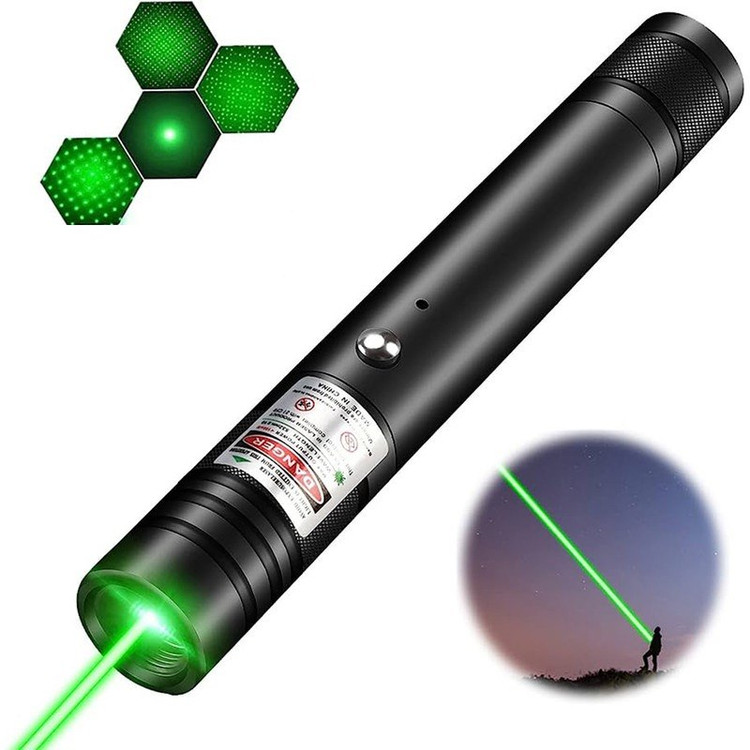لیزر پوینتر سبز شارژی چندکاره با الگوهای نوری | Green Laser Pointer